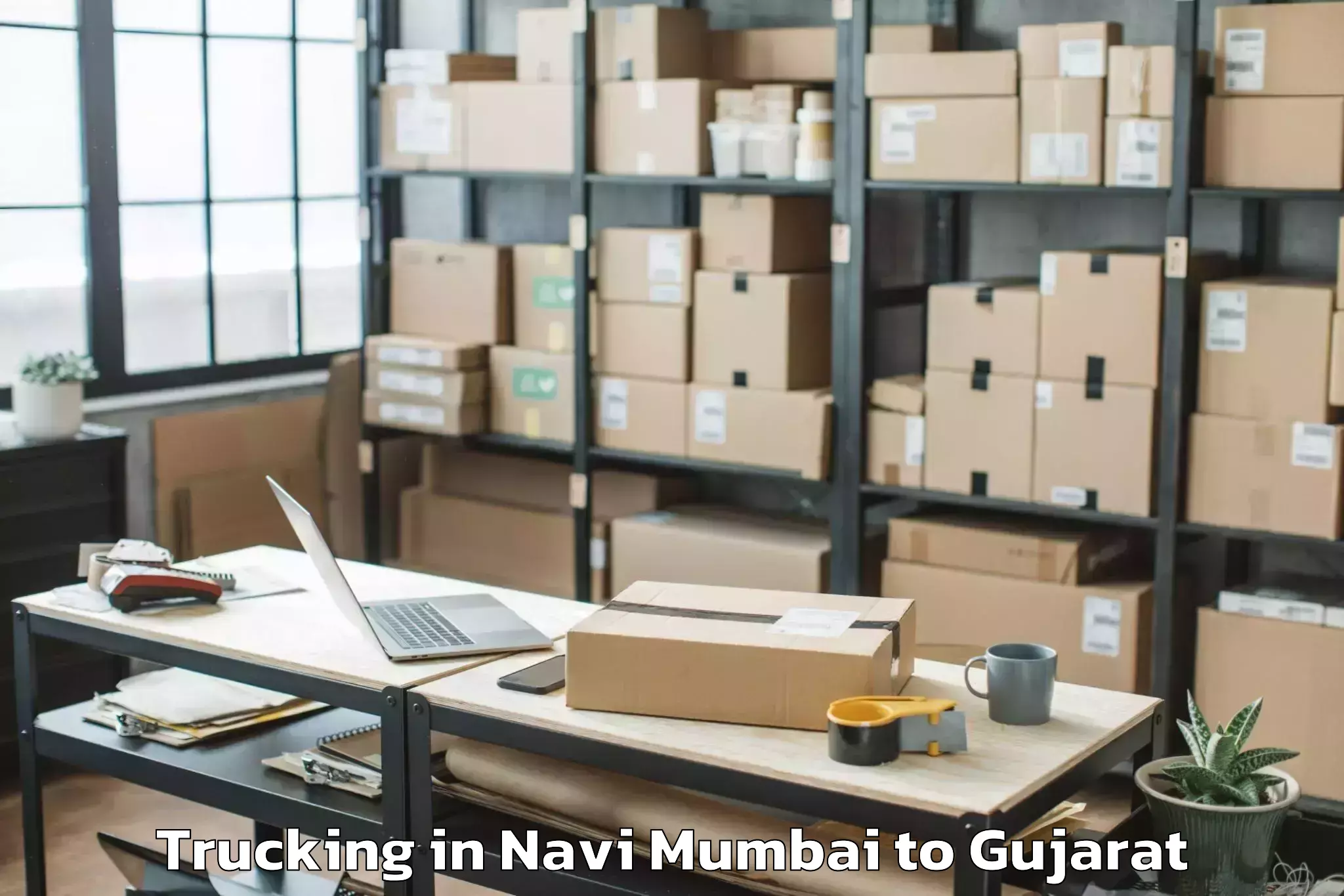 Professional Navi Mumbai to Inorbit Mall Vadodara Trucking